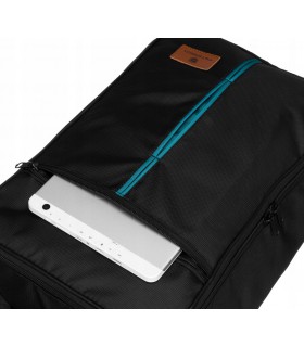 Czarny plecak podróżny lekki bagaż podręczny unisex pakowny Peterson BPP06