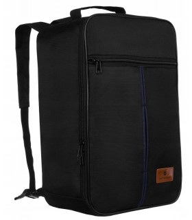 Czarny plecak podróżny lekki bagaż podręczny unisex Peterson samolotowy BPP06