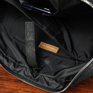 Aktówka torba duża laptopówka korka naturalnego czarna wegańska CV01