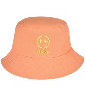 Pomarańczowy Kapelusz dwustronny bucket hat modny beige kap-t-3