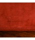 Skórzana listonoszka damska włoska zamszowa kuferek czerwona Beltimore B64