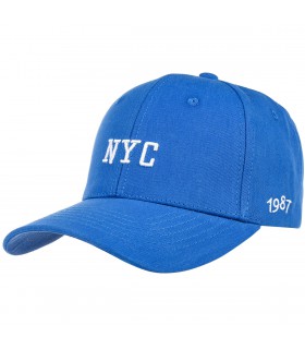 Niebieska Czapka z daszkiem uniwersalna NYC regulowany pasek cz-p-1