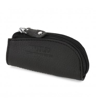 Etui na klucze premium skórzane kluczówka Wild czarny- Sklep Krateczka