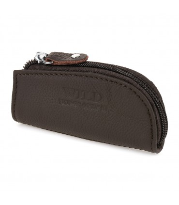 Etui na klucze premium skórzane kluczówka Wild czarny- Sklep Krateczka