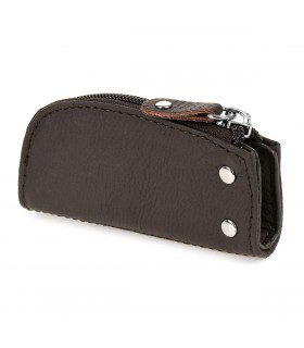 Etui na klucze premium skórzane kluczówka Wild czarny- Sklep Krateczka