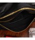 Skórzana damska torebka listonoszka czarna dwukomorowa pojemna na pasku P10