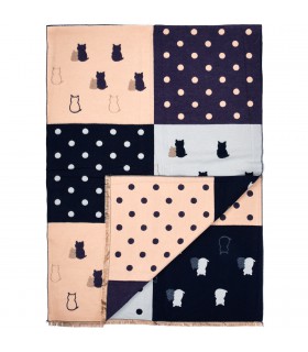 Patchwork Szalik damski duży bawełniany| Krateczka.pl