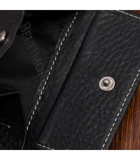 Portfel męski skórzany mały czarny na banknoty RFiD - Sklep Krateczka