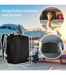 Plecak podróżny samolotowy mały bagaż podręczny Rovicky | krateczka.pl