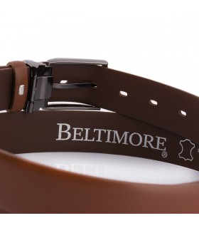Beltimore skórzany pasek premium 3,5 cm męski brązowy| Sklep Krateczka