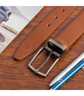 Beltimore skórzany pasek premium 3,5 cm męski brązowy| Sklep Krateczka