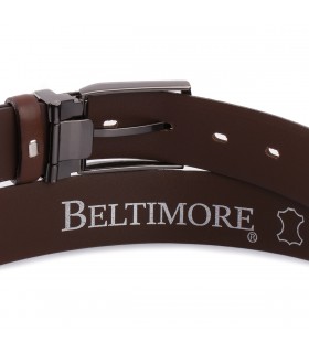Beltimore skórzany pasek premium 3,5 cm męski brązowy| Sklep Krateczka