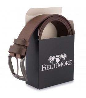 Beltimore skórzany pasek premium 4 cm męski brązowy| Sklep Krateczka