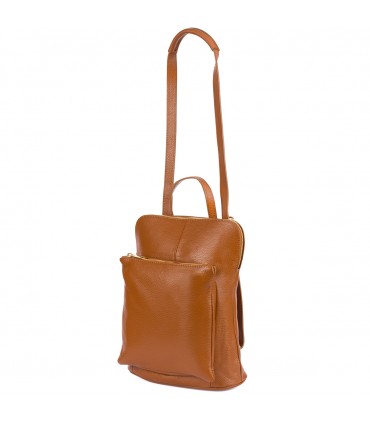 Camelowy plecak damski, elegancki plecak elegancki A4 S40| krateczka.pl