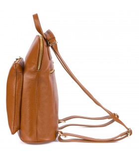 Camelowy plecak damski, elegancki plecak elegancki A4 S40| krateczka.pl