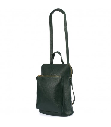 Ciemno-Zielony plecak damski, elegancki plecak elegancki A4 S40| krateczka.pl
