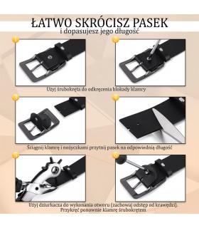 Skórzany pasek damski skóra naturalna 1,8cm Beltimore O23|Krateczka.pl