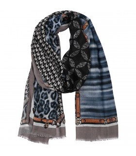 Patchwork Chusta damska apaszka pod szyję lekka elegancka  - Krateczka.pl