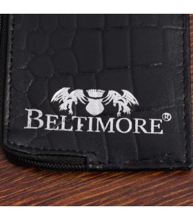 Etui na dokumenty karty czarne croco skórzane Beltimore J06- krateczka.pl