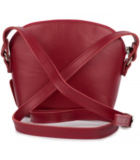 Czerwona mała damska torebka skórzana pasek Beltimore | Krateczka.pl