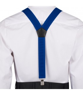 Szelki do spodni męskie eleganckie mocne V niebieskie SZ6 | krateczka.pl