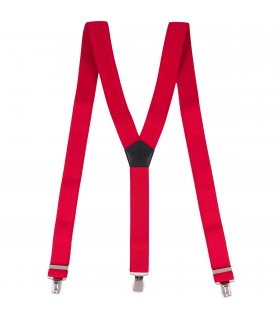 Szelki do spodni męskie eleganckie mocne V czerwone SZ6 | krateczka.pl