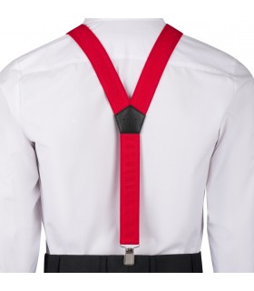 Szelki do spodni męskie eleganckie mocne V czerwone SZ6 | krateczka.pl