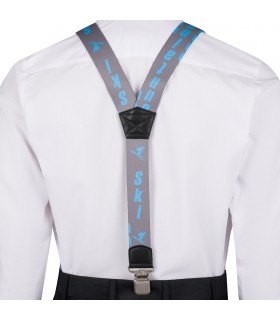 Szelki do spodni męskie eleganckie mocne V narciarskie niebieskie SZ7 | krateczka.pl