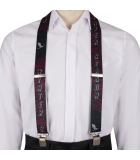 Szelki do spodni męskie eleganckie mocne V narciarskie WINTER SZ7 | krateczka.pl