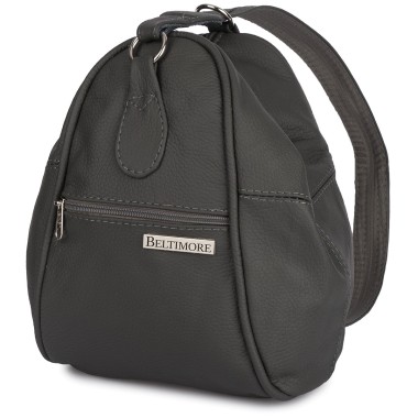 Szary Plecak damski skórzany torebka 2w1 Beltimore - Krateczka.pl
