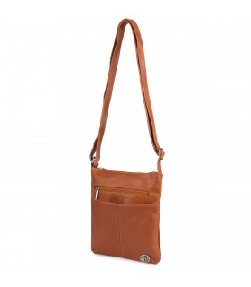 Karmelowa mała damska skórzana torebka A33| Sklep Krateczka.pl