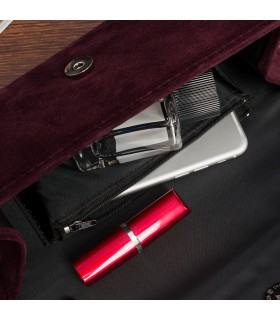 Burgundowa Damska Torebka Kopertówka Mała Beltimore - krateczka.pl