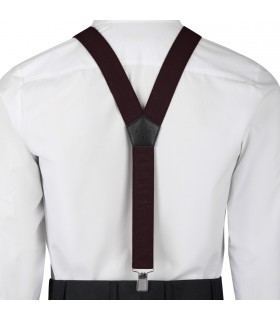 Szelki do spodni męskie eleganckie mocne V brązowe SZ6 | krateczka.pl