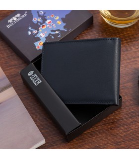 Męski portfel skórzany klasyczny RFiD granatowy Beltimore D44 | Sklep Krateczka