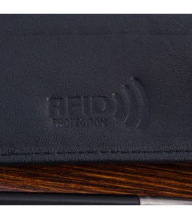 Męski portfel skórzany klasyczny RFiD granatowy Beltimore D44 | Sklep Krateczka