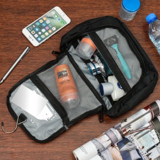 Czarna kosmetyczka Beltimore unisex organizer podróżna- krateczka.pl