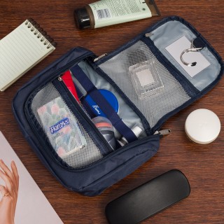 Granatowa kosmetyczka Beltimore unisex organizer podróżna- krateczka.pl
