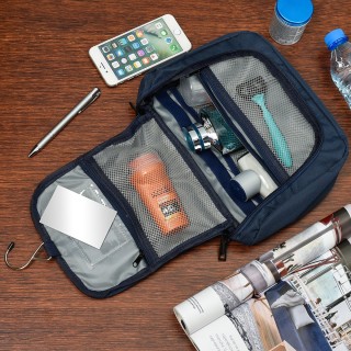 Granatowa kosmetyczka Beltimore unisex organizer podróżna- krateczka.pl