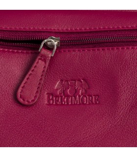 Burgundowy  Plecak Skórzany A4 damski elegancki Beltimore- krateczka.pl