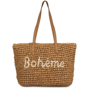 Torba damska na lato boho duży koszyk słomiany | Krateczka.pl