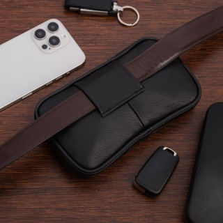 Etui na telefon klucze do paska skórzane duże skóra | krateczka.pl
