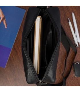 Beltimore torba męska na ramię skórzana elegancka czarna N30 | Krateczka.pl