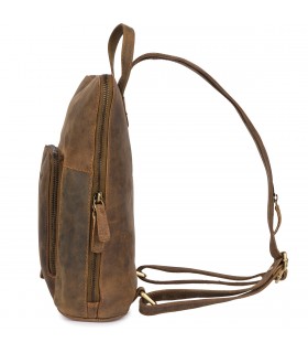 Plecak saszetka nerka przez ramię crossbody brazowy S11 | Sklep Krateczka.pl