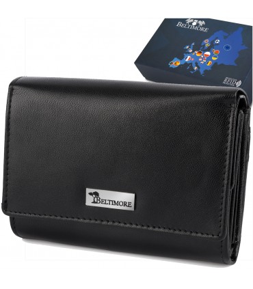 Portfel skórzany damski RFiD na karty skóra Beltimore A01|krateczka.pl