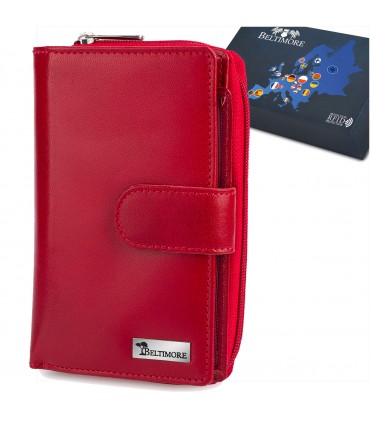 Portfel skórzany damski RFiD na karty skóra Beltimore A07|krateczka.pl