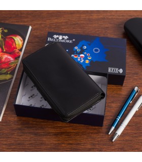 Portfel skórzany damski RFiD na karty skóra Beltimore A07|krateczka.pl