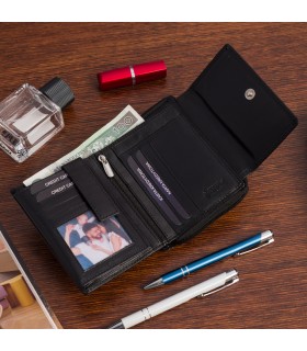 Portfel skórzany damski RFiD na karty skóra Beltimore A08|krateczka.pl