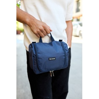 Granatowa kosmetyczka Beltimore unisex organizer podróżna- krateczka.pl