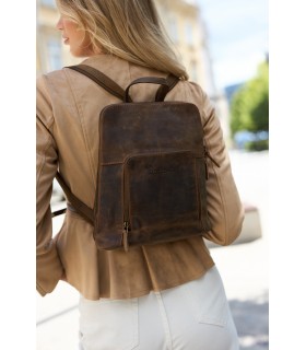 Plecak saszetka nerka przez ramię crossbody brazowy S11 | Sklep Krateczka.pl