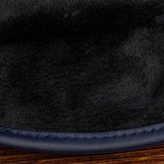 Rękawiczki skórzane damskie granatowe polar klasyczne BELTIMORE | Krateczka.pl